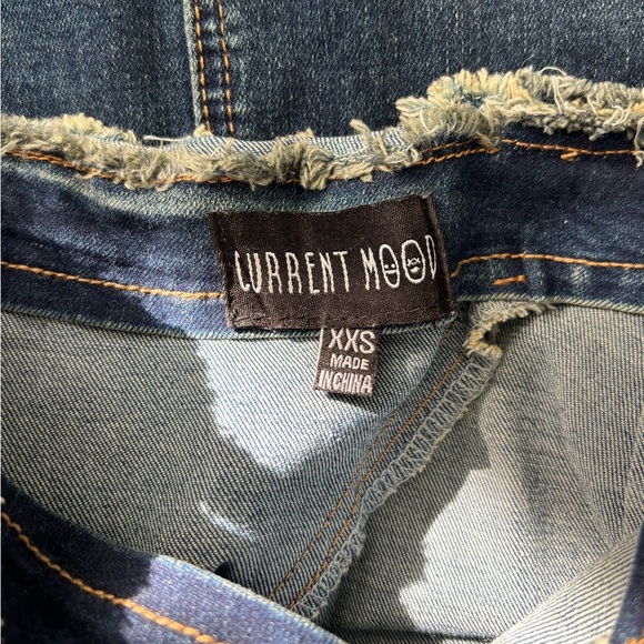 Dolls Kill Current Mood Misunderstood Tendencies Maxi Denim Skirt Size XXS - Picture 14 of 16